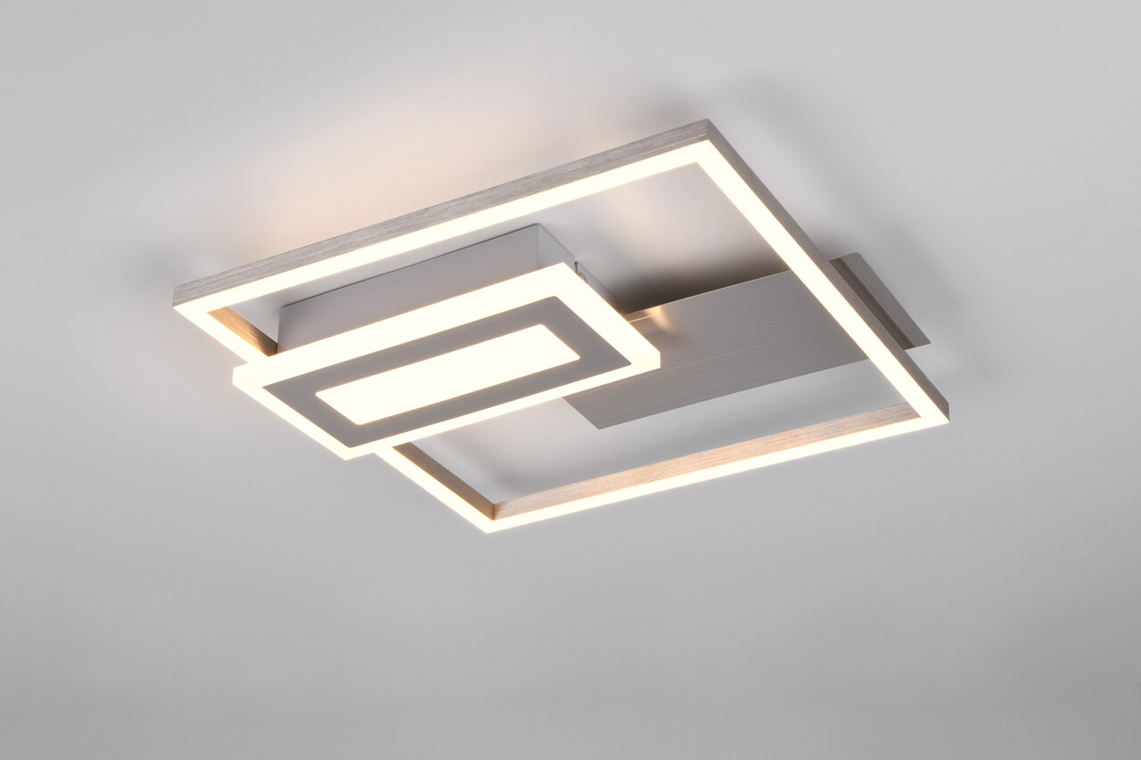 Plafoniera Spiro, RL NOW, 33x30x6.2 cm, 22W, 1x SMD, metal, nichel mat/alb - imagine 5